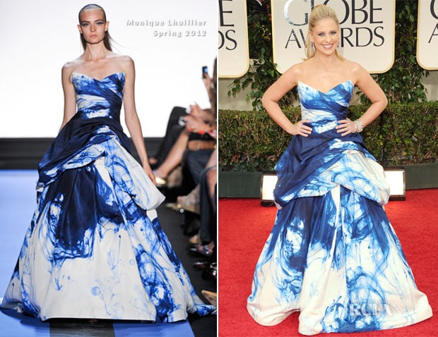 Sarah Michelle Gellar In Monique Lhuillier - 2012 Golden Globe Awards
