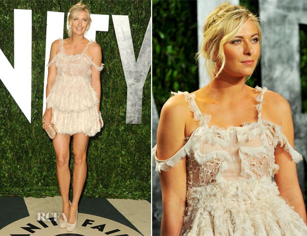 Maria Sharapova In Alexander McQueen – 2012 Vanity Fair Oscar Party