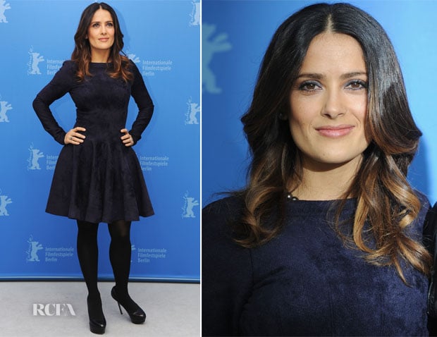 Salma Hayek In Azzedine Alaia - ‘La Chispa de la Vida’ Berlinale Film Festival Photocall