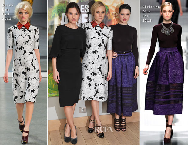 Diane Kruger In Derek Lam & Lea Seydoux In Christian Dior - 'Les Adieux A La Reine' Paris Premiere