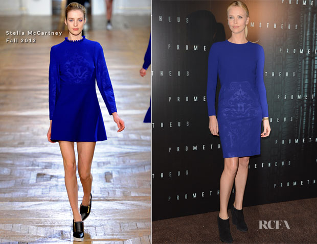 Charlize Theron In Stella McCartney - 'Prometheus' Paris Premiere
