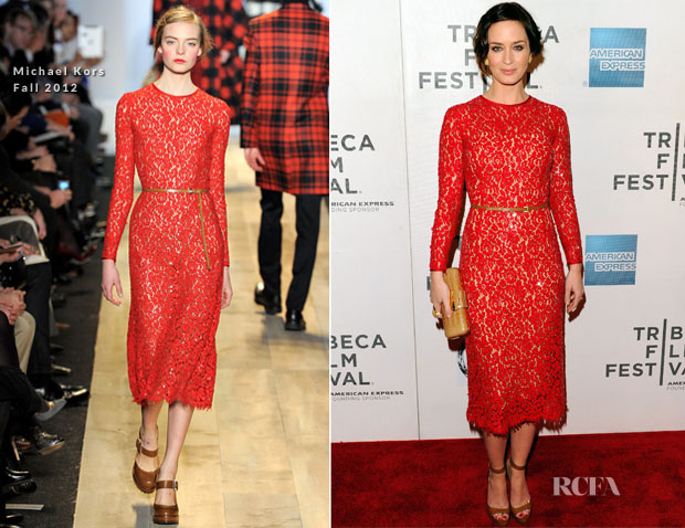 Emily Blunt In Michael Kors - 'Your Sister's Sister' Tribeca Film Festival Premiere - Red Fashion Awards