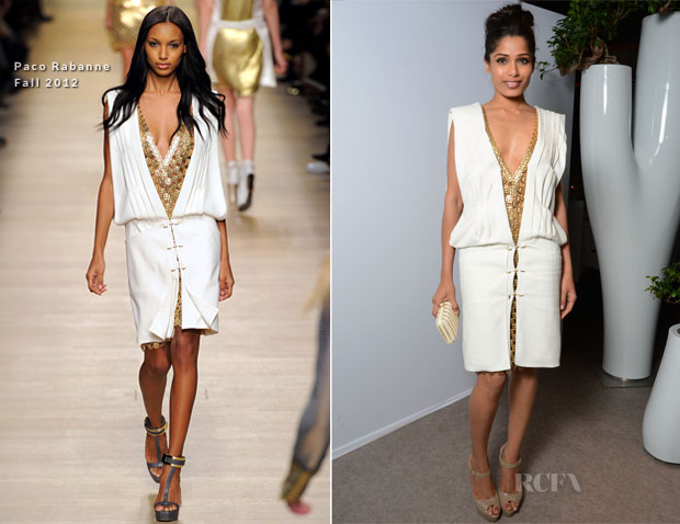 Freida Pinto In Paco Rabanne - L’Oreal Paris 15th Anniversary Dinner