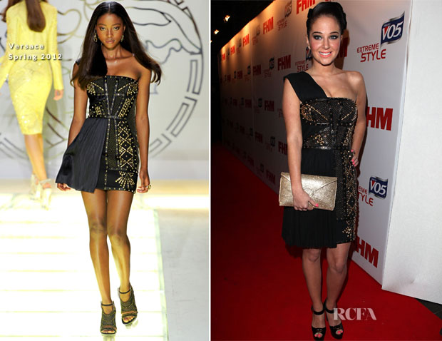 Tulisa Contostavlos In Versace - FHM's 100 Sexiest Women in the World Party  - Red Carpet Fashion Awards