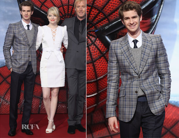Andrew Garfield In Gucci - ‘The Amazing Spider-Man’ Germany Premiere