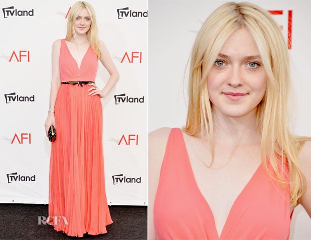 Dakota Fanning In Gucci - 40th AFI Life Achievement Award Honoring Shirley MacLaine