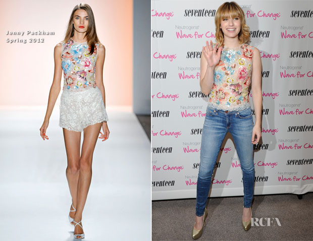 Emma Roberts Jenny Packham - Seventeen Magazine ‘Pretty Amazing’ Finalists Luncheon