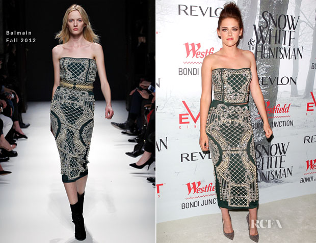 Kristen Stewart In Balmain - Snow White & The Huntsman Sydney Premiere