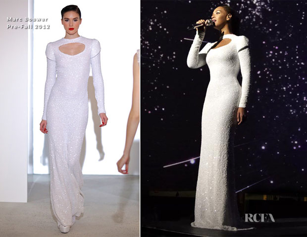 Beyonce Knowles In Marc Bouwer - ‘I Was Here’ World Humanitarian Day Performance
