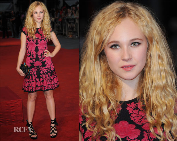 Juno Temple In Alexander McQueen - ‘Anna Karenina’ London Premiere