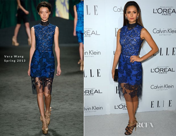 Nina Dobrev In Vera Wang - Elle’s 19th Annual Women In Hollywood Celebration
