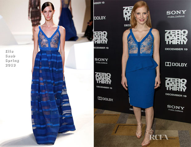 Jessica Chastain In Elie Saab - ‘Zero Dark Thirty’ LA Premiere
