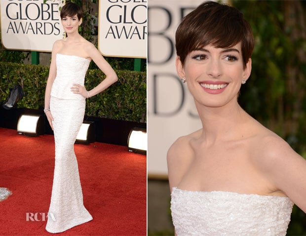 Anne Hathaway in Chanel Couture - 2013 Golden Globe Awards