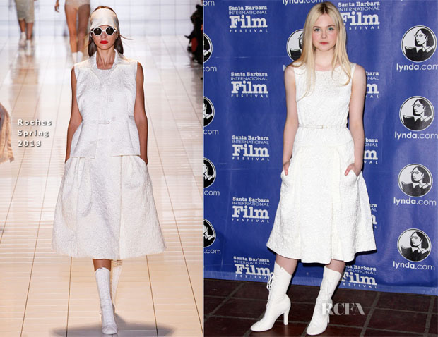 Elle Fanning In Rochas - 28th Santa Barbara International Film Festival’s Virtuoso Award Ceremony