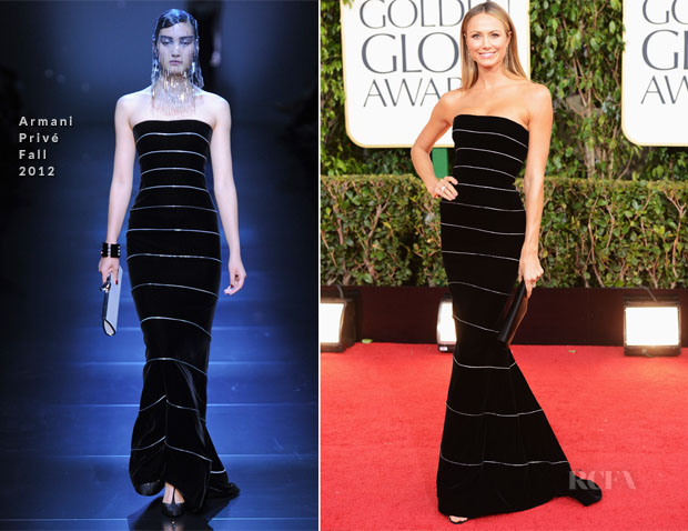 Stacy Keibler In Armani Privé – 2013 Golden Globe Awards