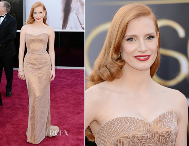 jessica chastain oscar dress