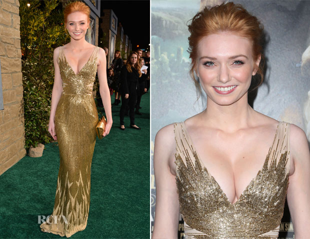 Eleanor Tomlinson In Azzaro - 'Jack The Giant Slayer' LA Premiere