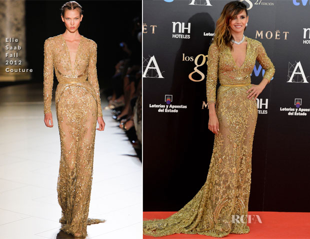 elie saab gold dress