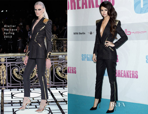 Selena Gomez In Atelier Versace - 'Spring Breakers' Germany Premiere