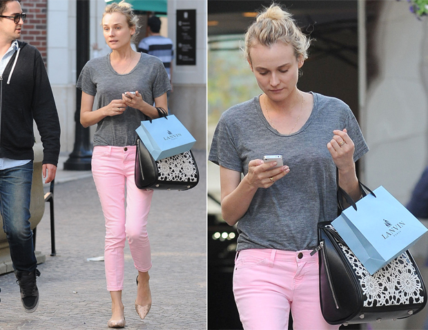 Diane Kruger Alexander McQueen ‘Heroine’ tote