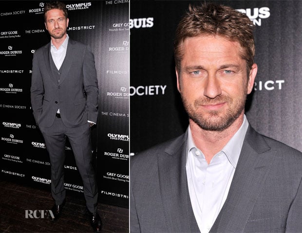 Gerard Butler In Z Zegna - ‘Olympus Has Fallen' New York Premiere