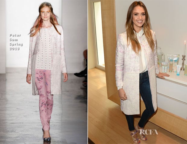 Jessica Alba In Peter Som & Maje - ‘The Honest Life’ Mondrian Hotel Book Promotion