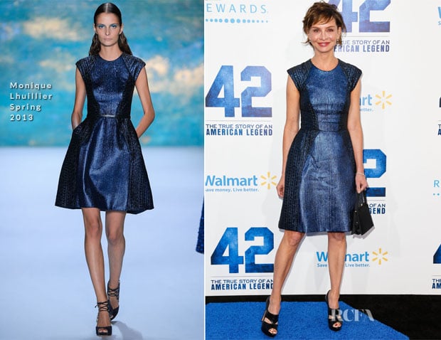 Calista Flockhart In Monique Lhuillier - '42' LA Premiere