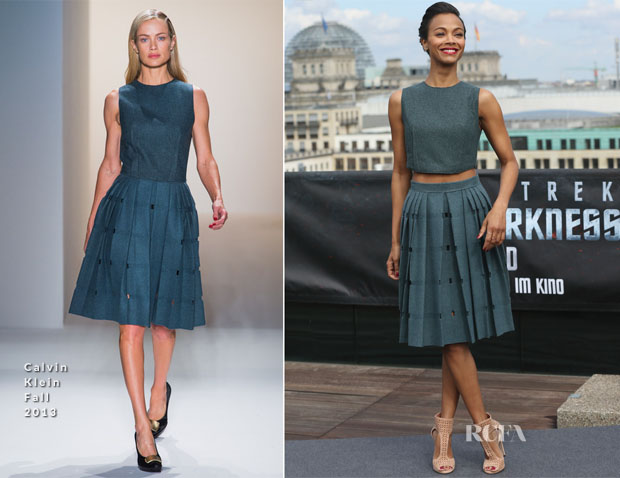 Zoe Saldana In Calvin Klein - ‘Star Trek Into Darkness’ Berlin Photocall