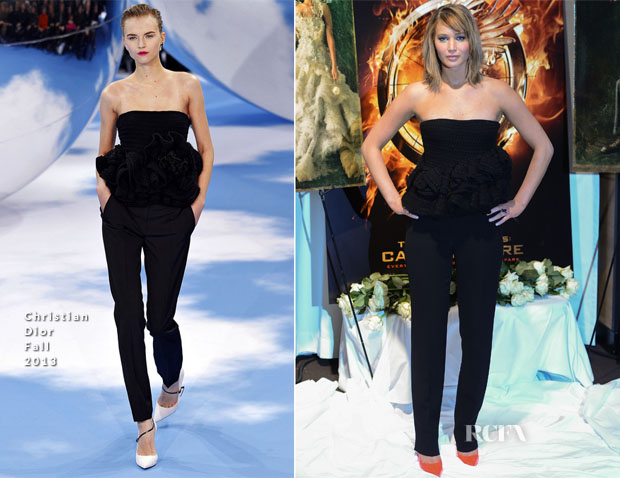 Jennifer Lawrence In Christian Dior - 'The Hunger Games Catching Fire' Cannes Film Festival Photocall