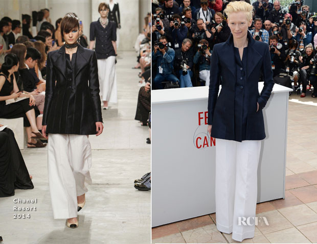 Tilda Swinton In Chanel - 'Only Lovers Left Alive' Cannes Film Festival Photocall