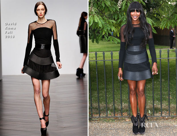 Naomi Campbell In David Koma - The Serpentine Gallery Summer Party