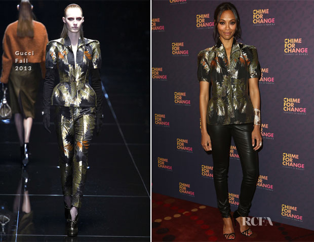 Zoe Saldana In Gucci - ‘Chime For Change The Sound Of Change Live’ Concert