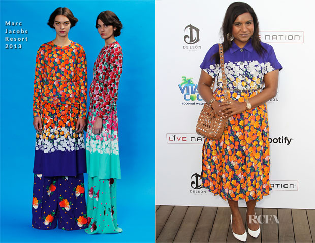 Mindy Kaling In Marc Jacobs - Guy Oseary's July 4th Event