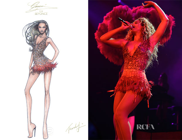 Beyonce Knowles In Gucci - The Mrs Carter Show