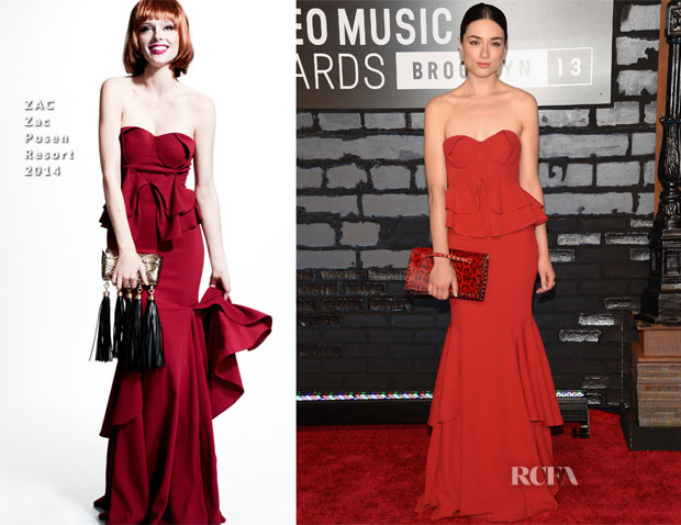 Crystal Reed In ZAC Zac Posen Resort – 2013 MTV Video Music Awards #VMAs
