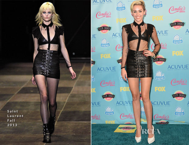 Miley Cyrus In Saint Laurent - 2013 Teen Choice Awards