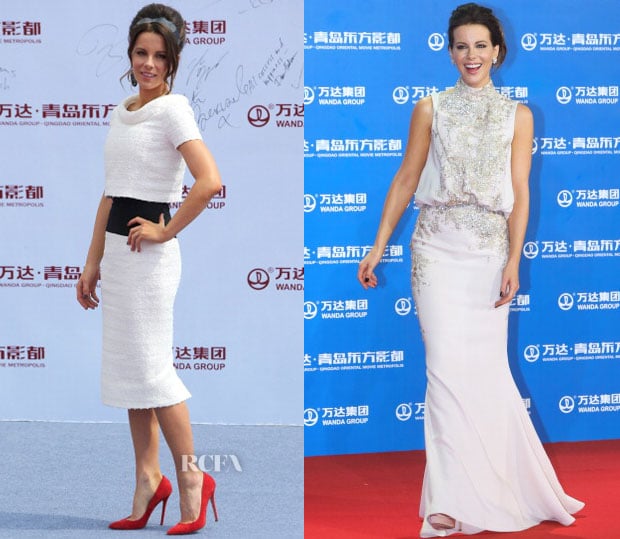 Kate Beckinsale In Oscar de la Renta & Elie Saab Couture - Qingdao Oriental Movie Metropolis Ceremony