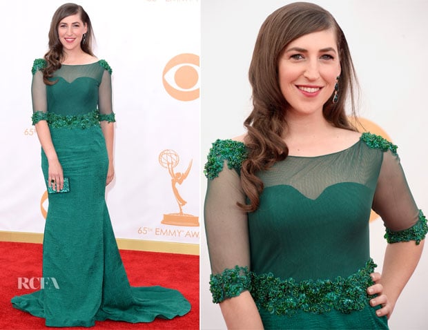 Mayim Bialik In Oliver Tolentino - 2013 Emmy Awards