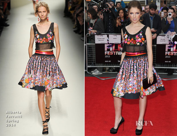 Anna Kendrick In Alberta Ferretti - 'Drinking Buddies' London Film Festival Premiere