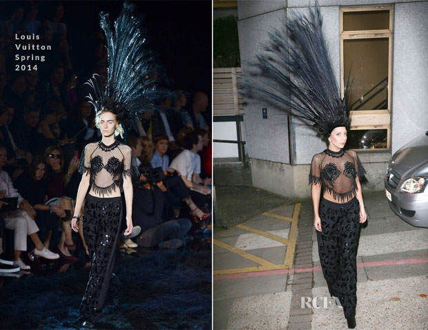 Lady Gaga's Louis Vuitton Feathered Headdress Was Also Worn By