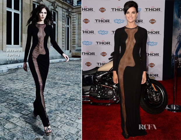 Jaimie Alexander In Azzaro - 'Thor The Dark World' LA Premiere