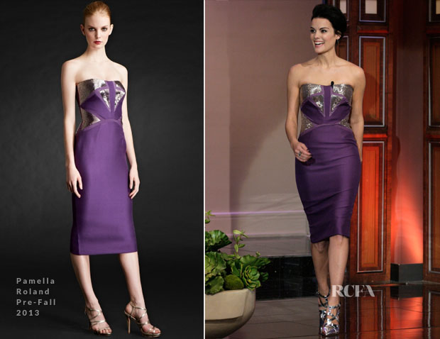 Jaimie Alexander In Pamella Roland - The Tonight Show with Jay Leno