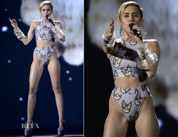 Miley Cyrus In Markus Lupfer - 2013 American Music Awards