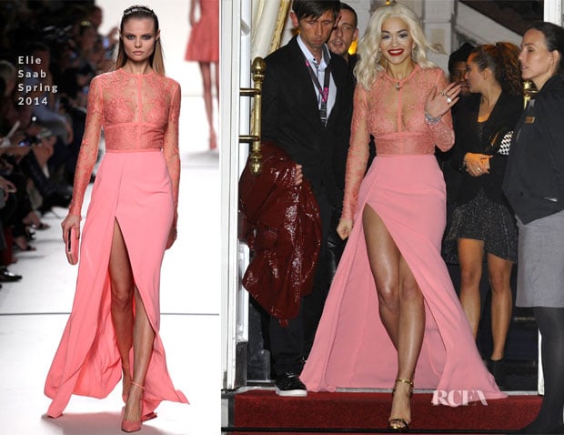 Rita Ora In Elie Saab - Out In Amsterdam