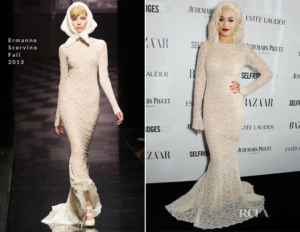 Rita Ora In Ermanno Scervino - Harper’s Bazaar Woman Of The Year Awards 2013