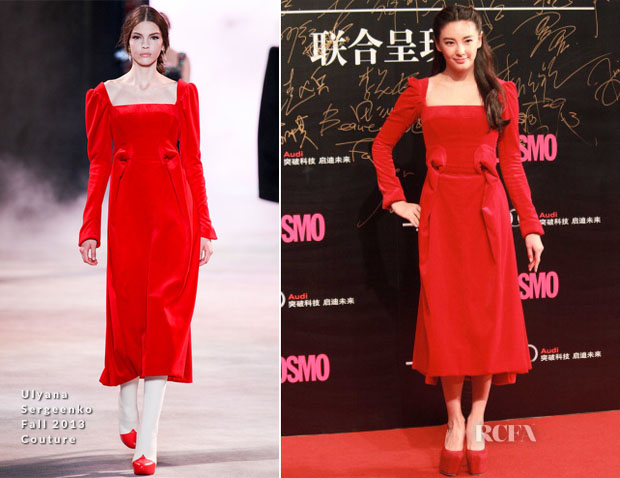 Zhang Yuqi In Ulyana Sergeenko Couture - Cosmo Beauty Awards 2013