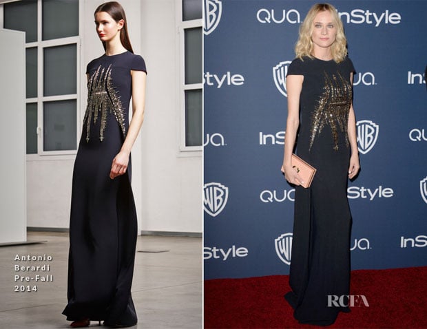 Diane Kruger In Antonio Berardi - InStyle and Warner Brothers Golden Globes Awards Party