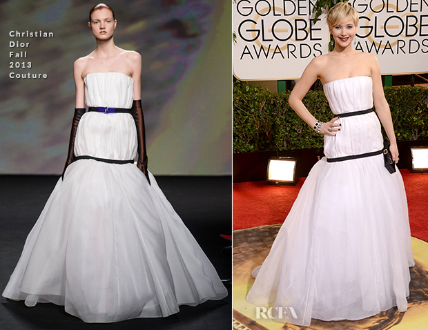 Jennifer Lawrence in Christian Dior Couture - 2014 Golden Globe Awards