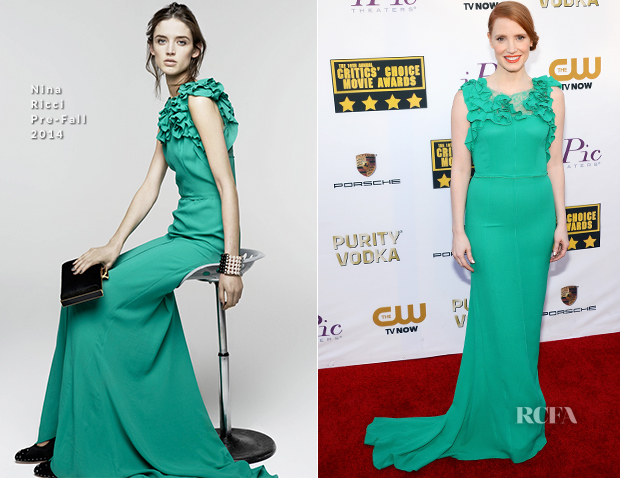 Jessica Chastain In Nina Ricci - 2014 Critics' Choice Movie Awards