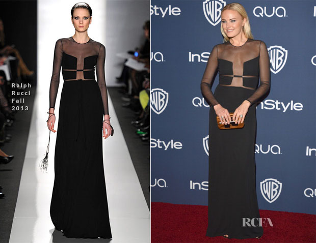 Malin Akerman In Ralph Rucci - InStyle and Warner Brothers Golden Globes Awards Party